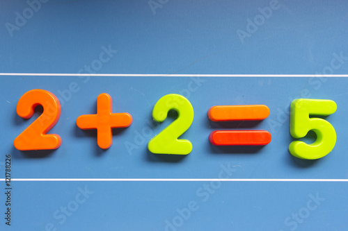 Mathematical error on blackboard