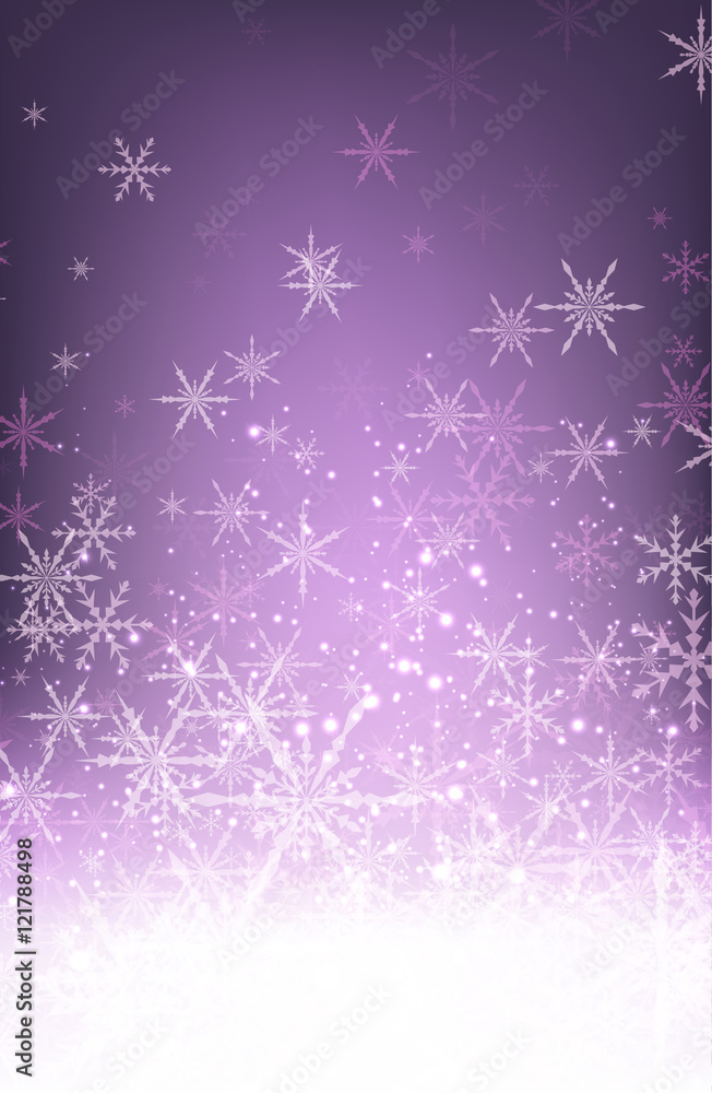 Purple winter background with snowflakes. Purple winter background with snowflakes.
