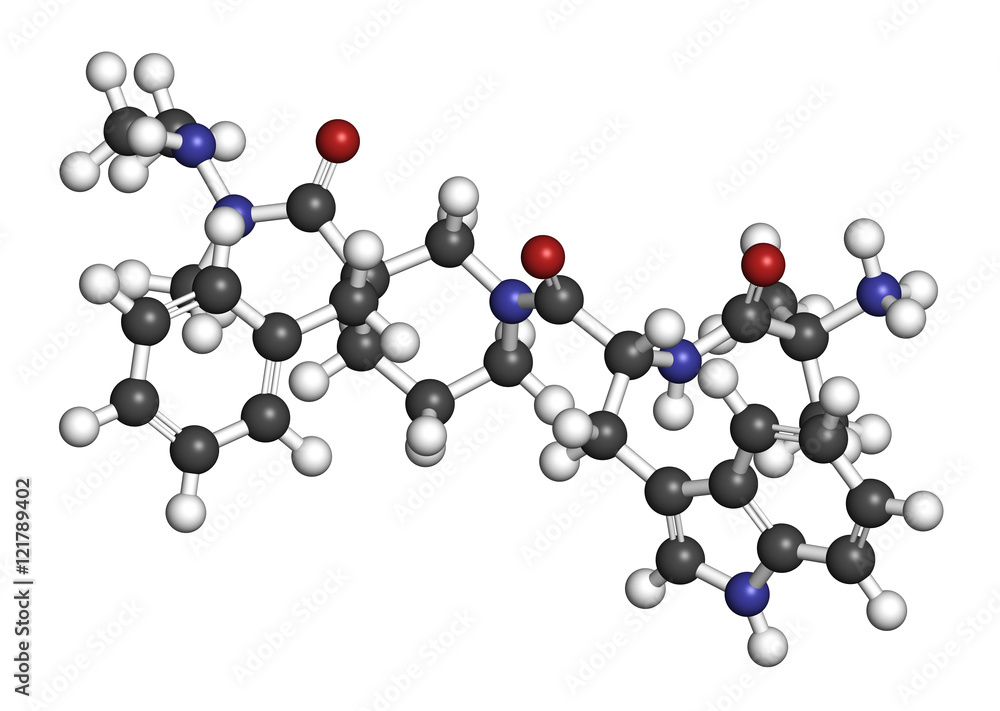 Anamorelin cancer cachexia and anorexia drug molecule. 