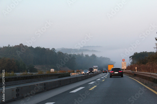 Highway in the fog