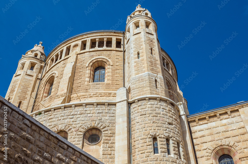 Dormition Abbey on Mount Zion in Jerusalem, Israel