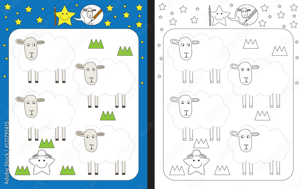 Obraz premium Preschool worksheet