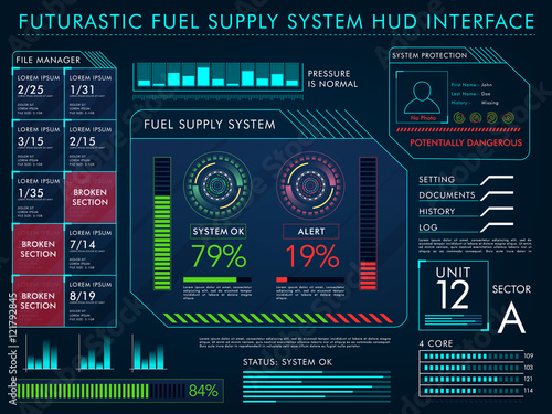 Fuel Supply System HUD Interface layout.