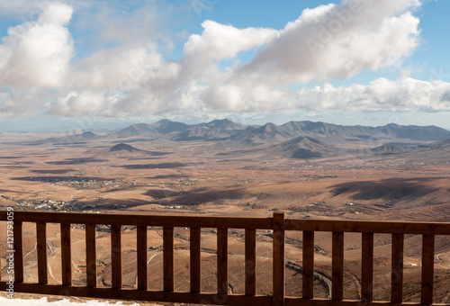 Volcanic Lanscape. Panoramic view on Fuerteventura from Mirador Morro Velosa, Fuerteventura, Canary Island, Spain