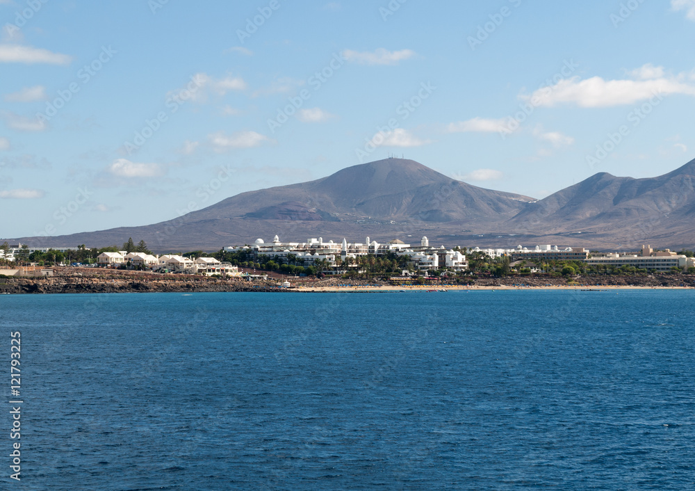 Playa Blanca on Lanzarote. Canary Island .Spain