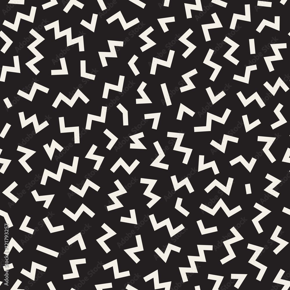 Vector Seamless Black And White Jumble Shapes Pattern Vector Seamless Black And White Jumble Shapes Pattern