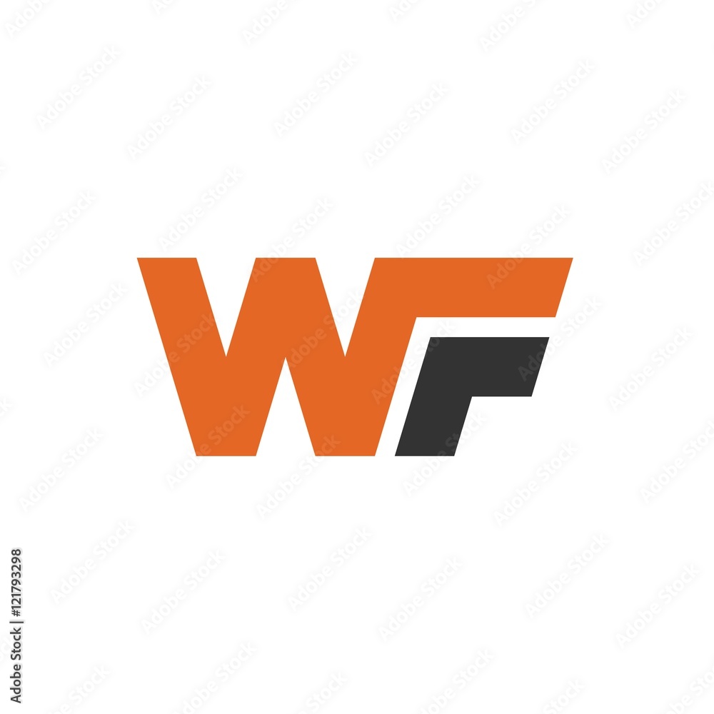 WF letter initial logo design WF letter initial logo design