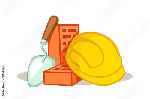 Helmet Bricks and Trowel