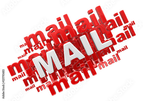 Mail. Image with clipping path photo