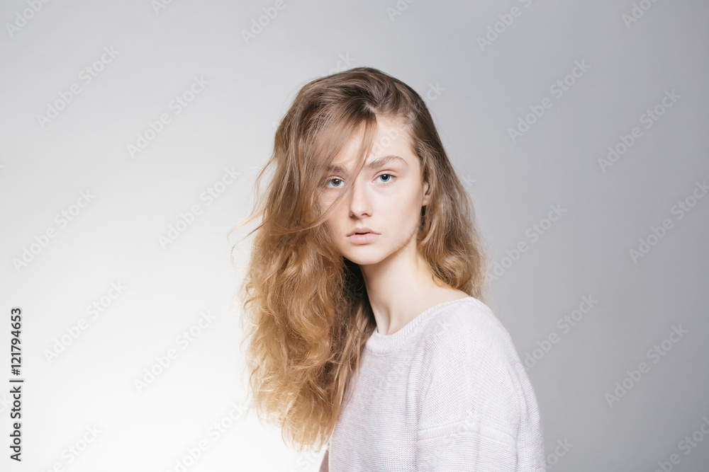 Fototapeta premium Pretty girl with blond hair