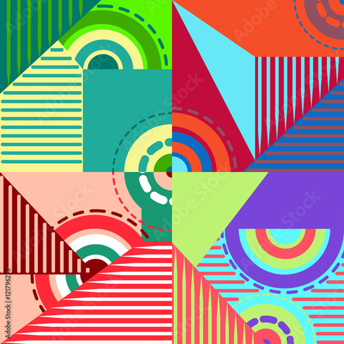 set of ethnic ornaments for background and design