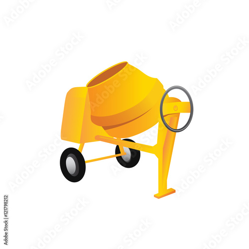 Large construction concrete mixer