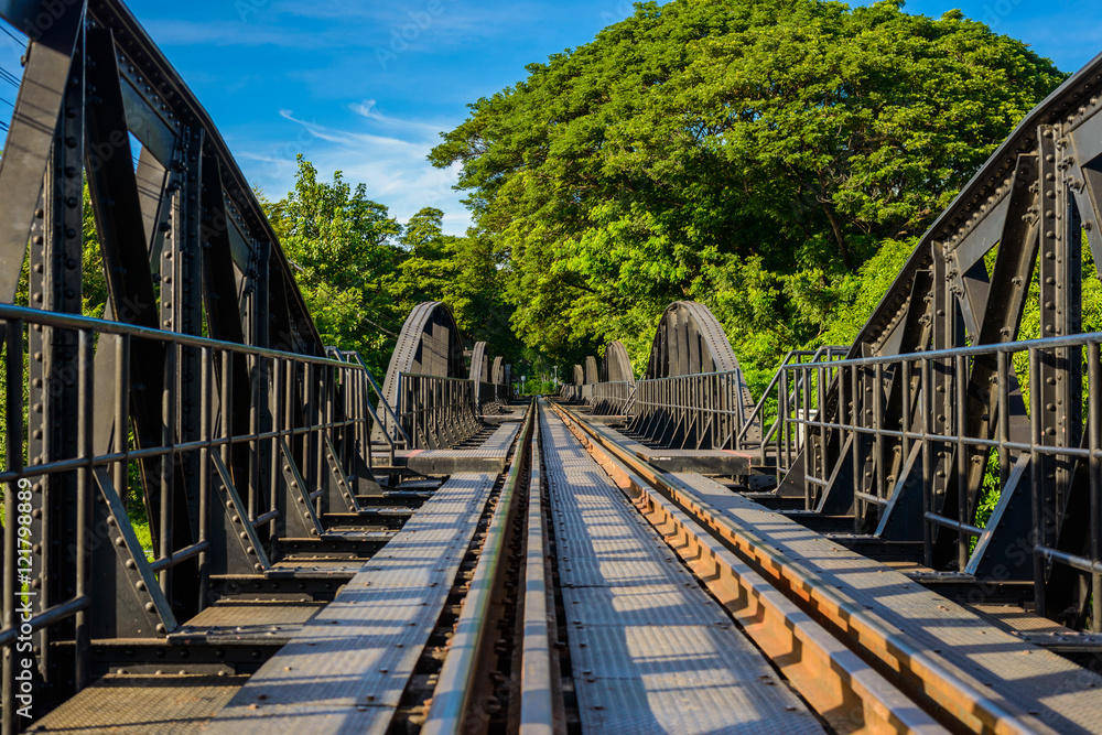 Fototapeta premium Bridge on the river kwai, Kanchanaburi province,Thailand.