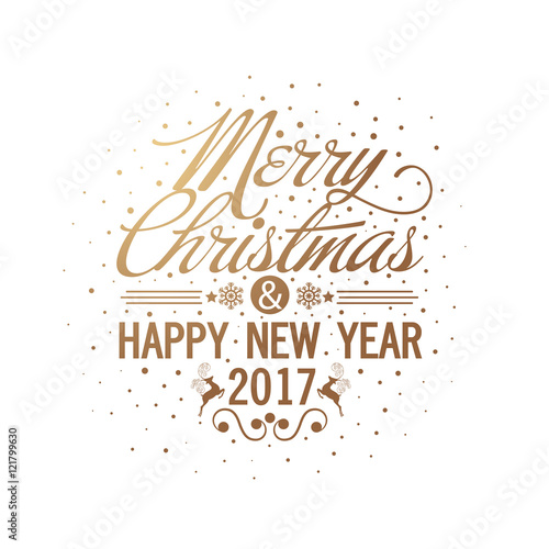 Greeting Card for Christmas and Happy New Year.