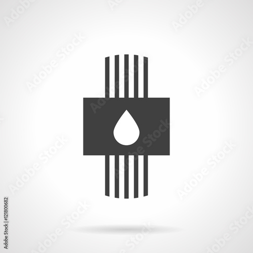 Plumbing system black design vector icon