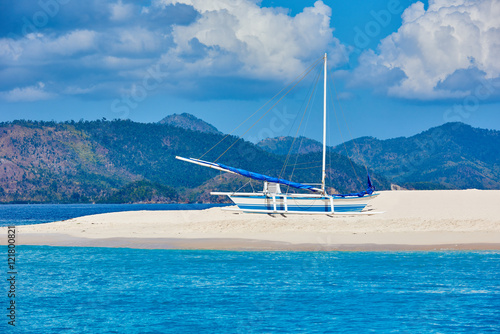 coron white sand beach Palawan Philippines photo