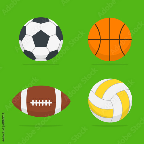 Sport balls vector set. 