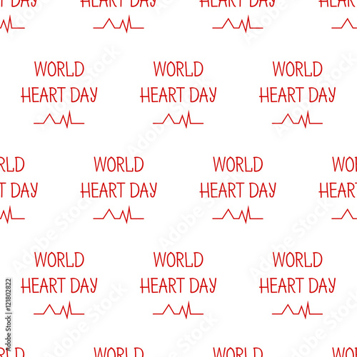 Vector illustration World Heart Day Background