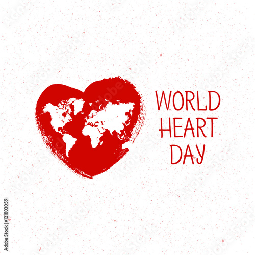 Vector illustration World Heart Day Background