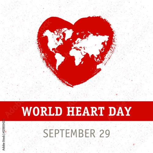 Vector illustration World Heart Day Background