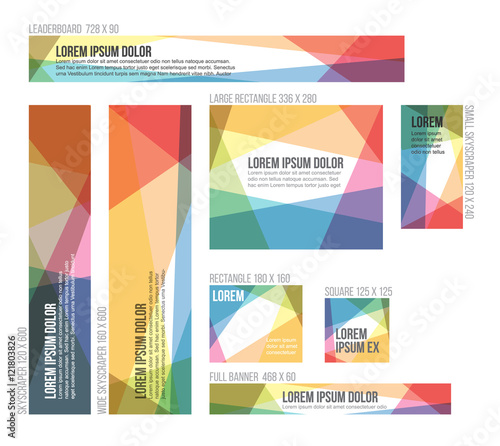 8 Standard size colorful banner templates