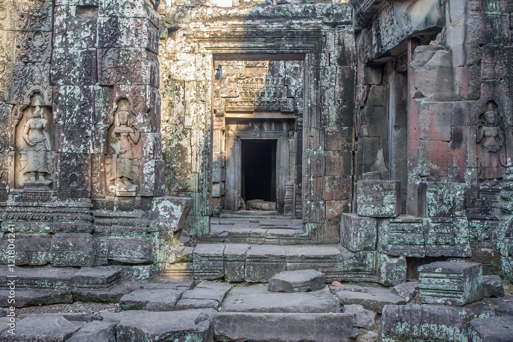 Ancient Khmer carving of Krishna, Angkor, Cambodia Ancient Khmer carving of Krishna, Angkor, Cambodia