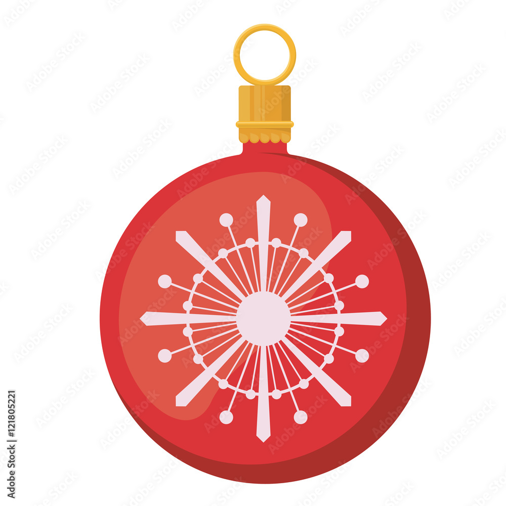 Obraz premium Sphere icon. Merry Christmas season and decoration theme. Colorful design. Vector illustration