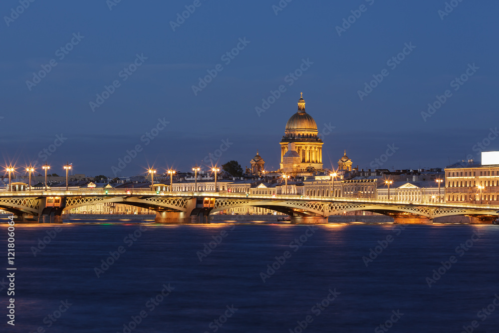 Blagoveshenskiy bridge in Saint Petersburg