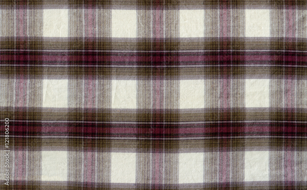 background with plaid fabric