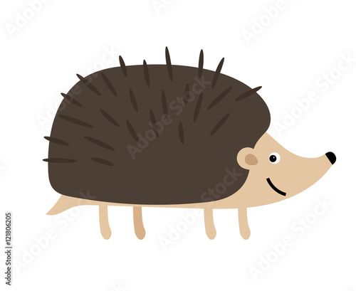 Jolly hedgehog with prickly needles