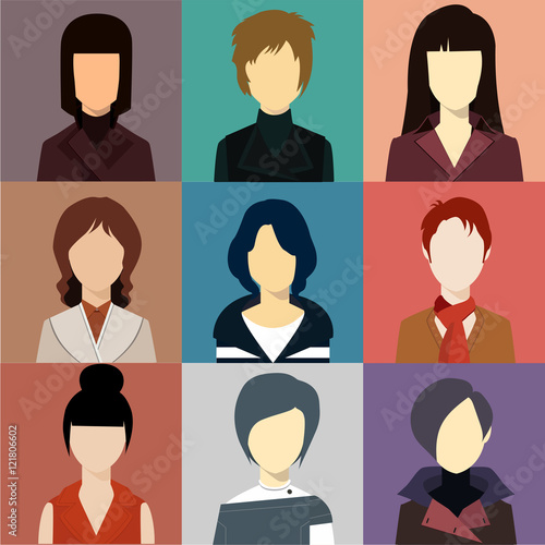 women illustration avatar Vector