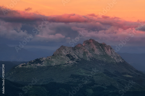 Udalaitz mountain at sunset © mimadeo