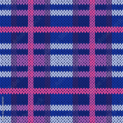Seamless knitted pattern in different colors
