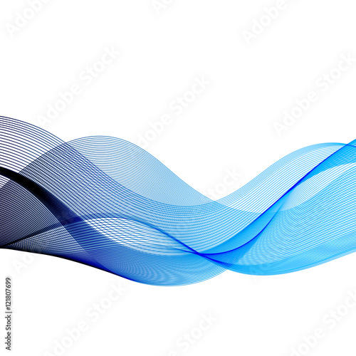Abstract blue wave background.