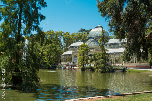 Crystal Palace and Pond - Park of the Pleasant Retreat, Madrid, Spain
