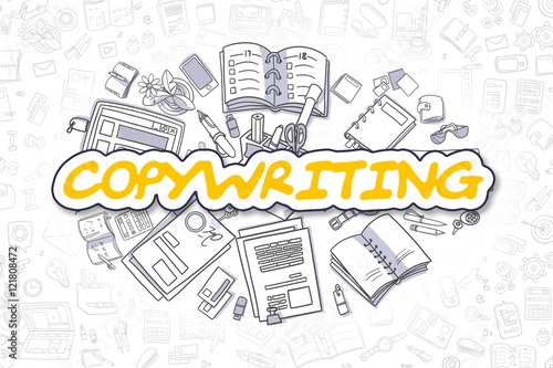 Copywriting - Doodle Yellow Inscription. Business Concept.