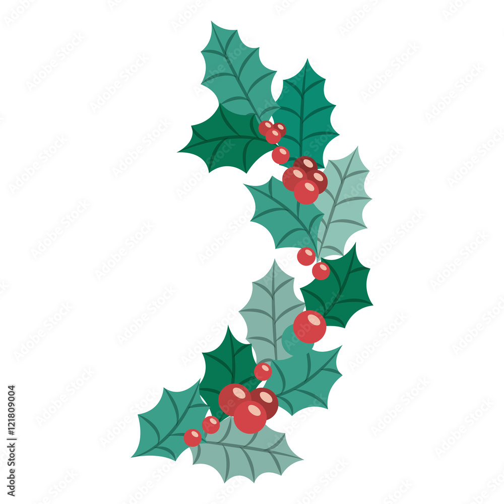 Leaves crown and wreath icon. Merry Christmas season and decoration theme. Isolated design. Vector illustration Leaves crown and wreath icon. Merry Christmas season and decoration theme. Isolated design. Vector illustration