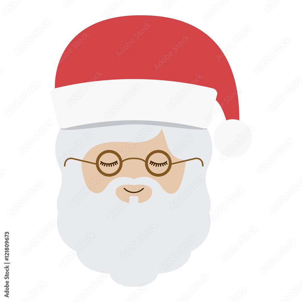 Santa icon. Merry Christmas season and decoration theme. Isolated design. Vector illustration Santa icon. Merry Christmas season and decoration theme. Isolated design. Vector illustration