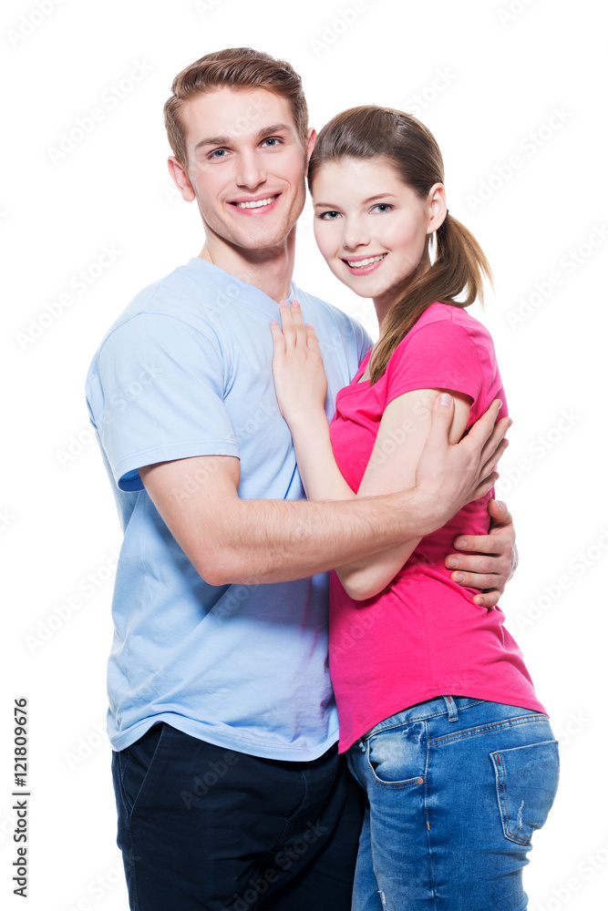 Portrait of attractive smiling couple. Portrait of attractive smiling couple.