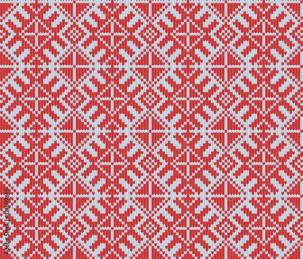 Fototapeta premium Ukrainian style seamless knitted pattern