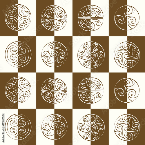 Seamless pattern with irish geometric ornament for your design
