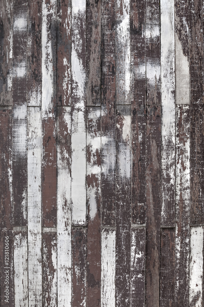 Obraz premium Wood wall paneling, Bangkok, Thailand