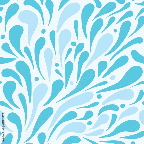 seamless pattern blue water drops splashing up fountain textiles