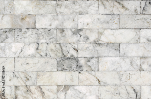 White marble block walls for texture and background