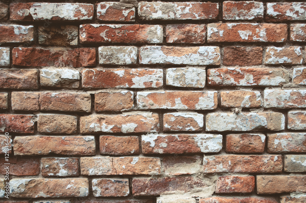 Old wall of red brick Old wall of red brick