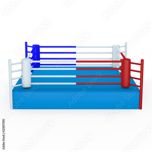 Boxer ring. Isolated on whi...