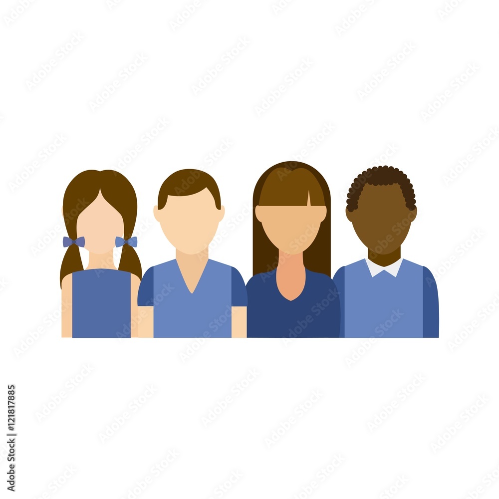Fototapeta premium people avatars community group vector illustration design
