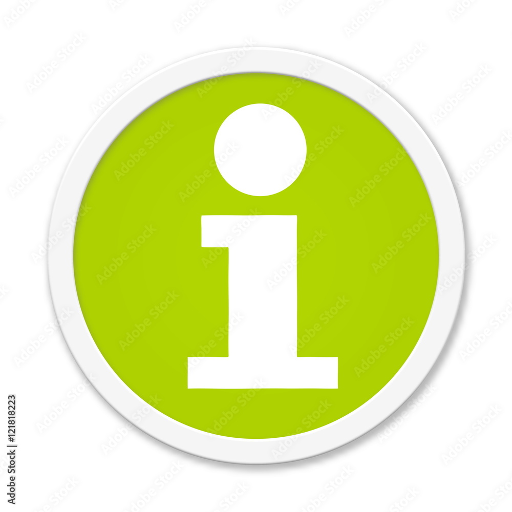 Grüner runder Button Information
