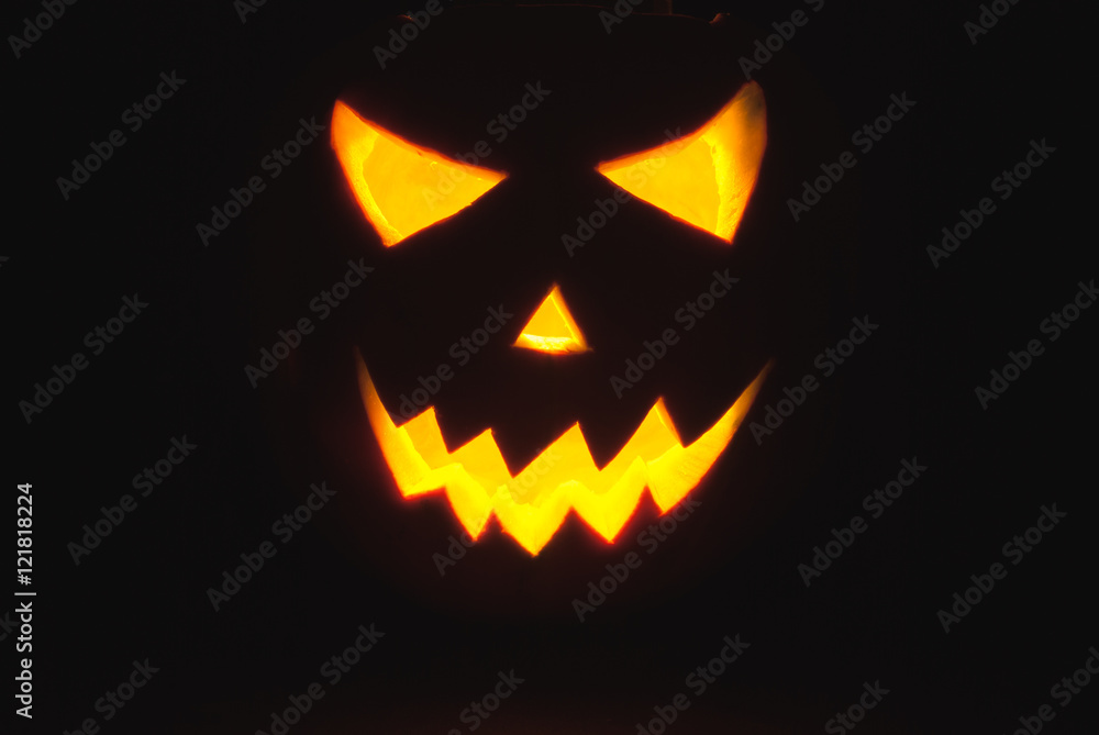 Halloween Jack-o-lantern on a black background, Halloween Jack-o-lantern on a black background,