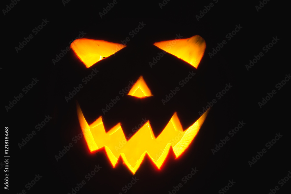 Halloween Jack-o-lantern on a black background, Halloween Jack-o-lantern on a black background,